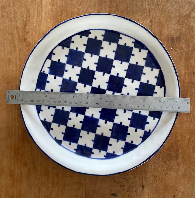 Copy of Unique Hand Painted Platter (squares on round)