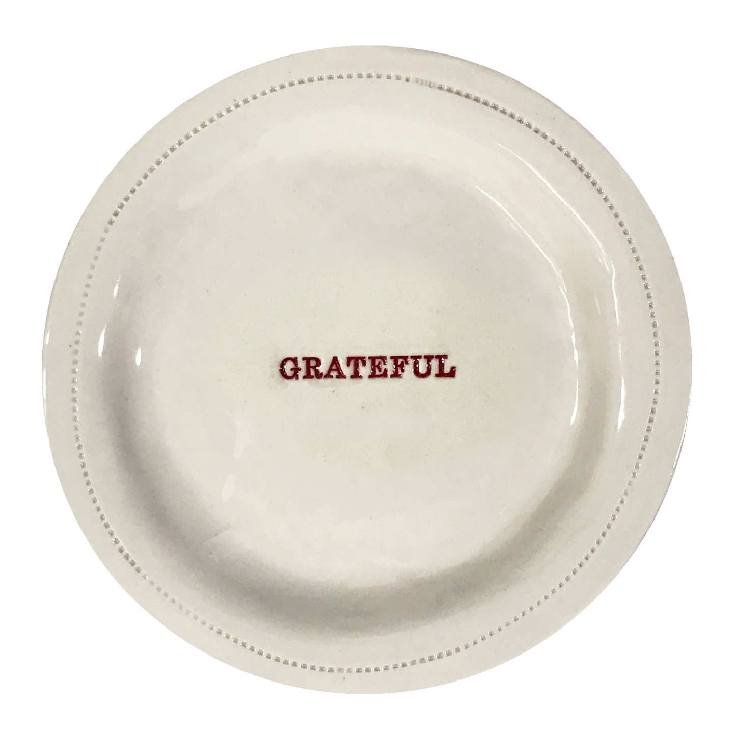 Grateful- 6" Porcelain Round Dish