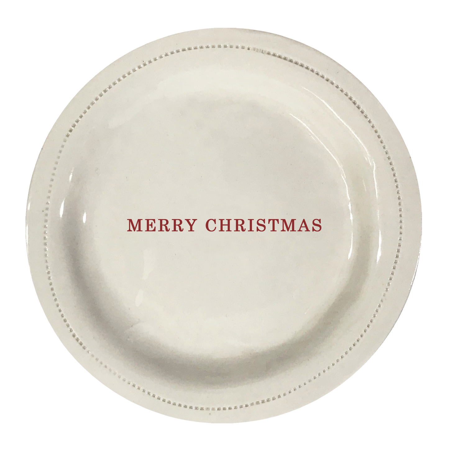 Merry Christmas- 6" Porcelain Round Dish