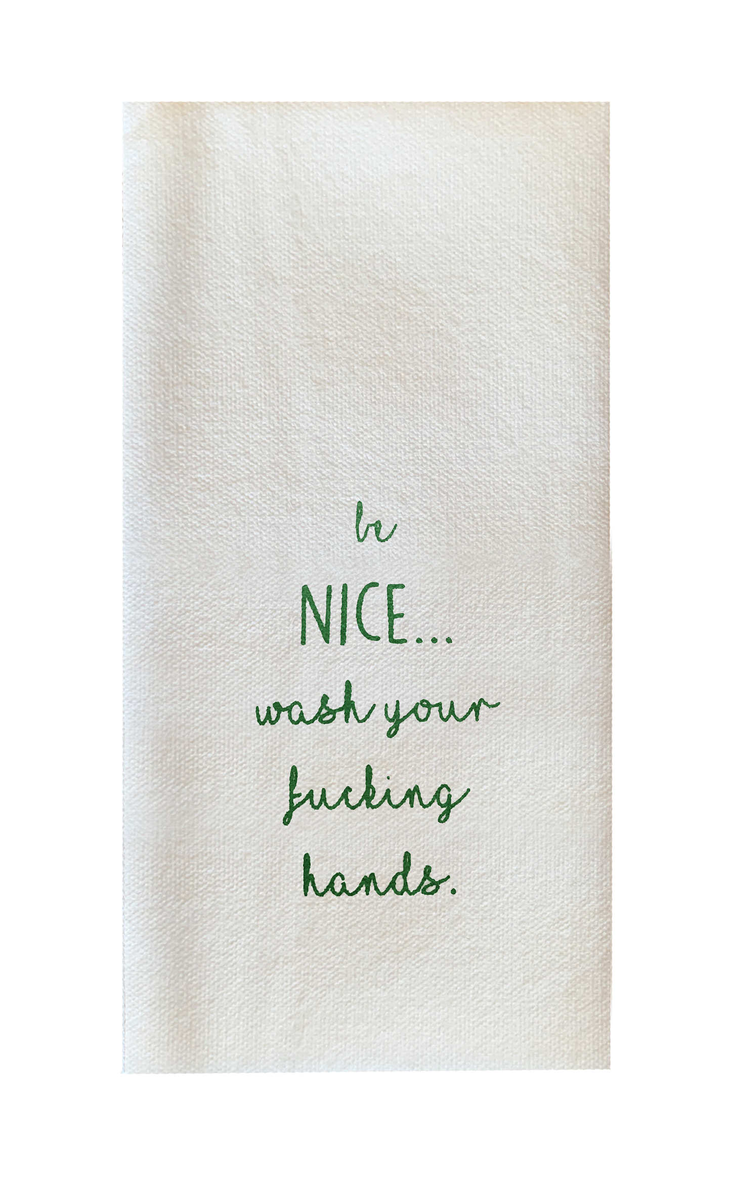 Be Nice/Don't Be Naughty. - Disposable Guest Towels