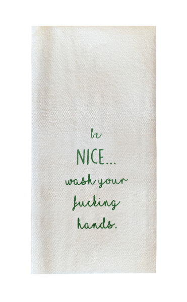 Be Nice/Don't Be Naughty. - Disposable Guest Towels