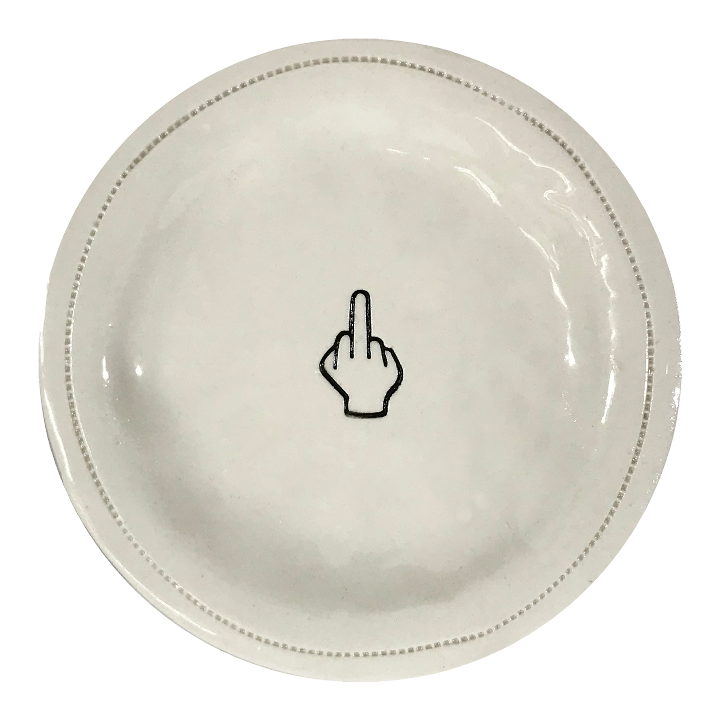 Middle Finger- Porcelain Round