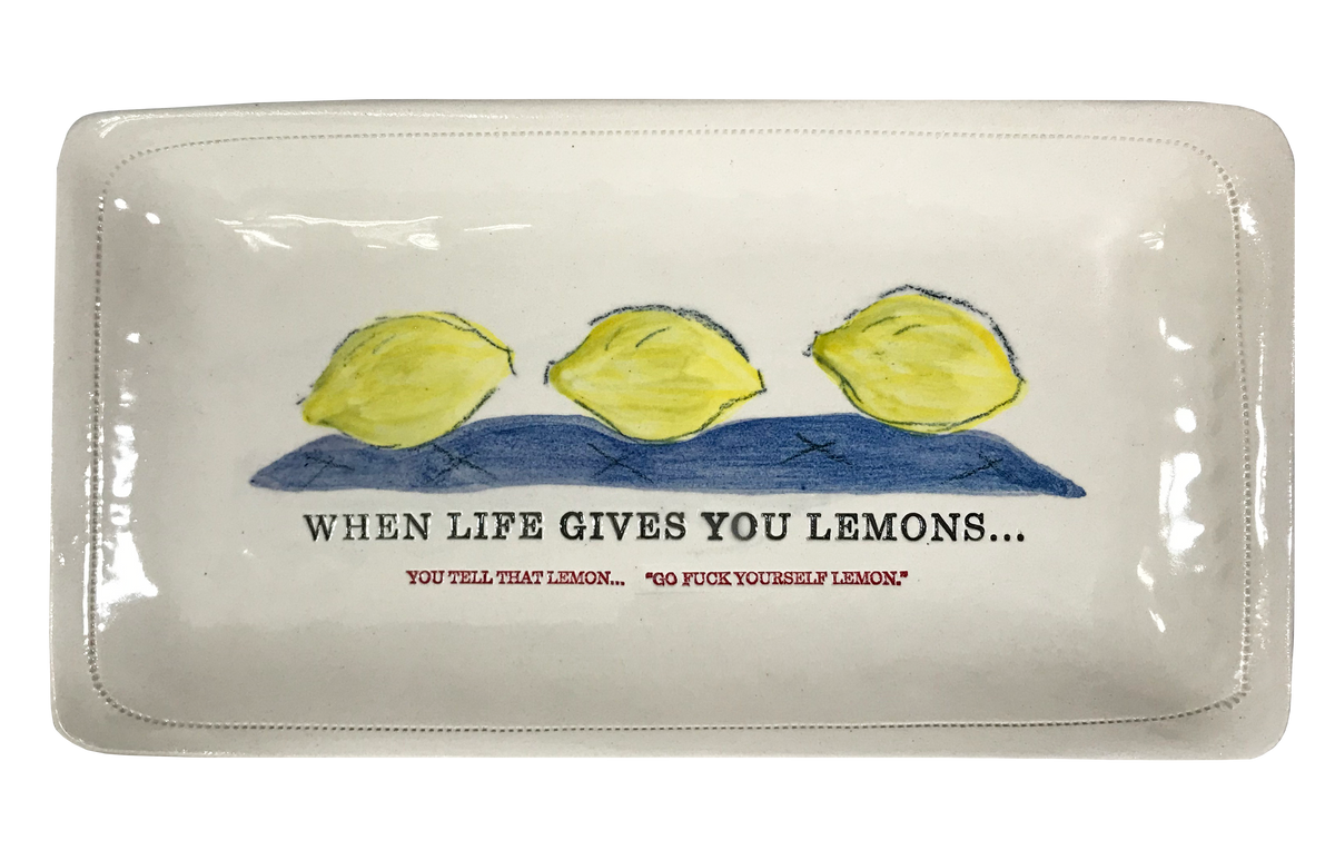When life gives you lemons...  Porcelain 11x5 Platter