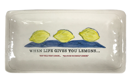 When life gives you lemons...  Porcelain 11x5 Platter