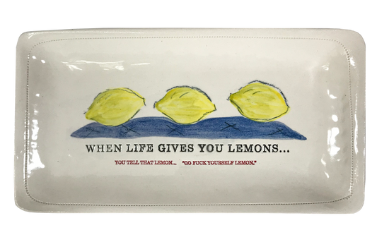 When life gives you lemons...  Porcelain 11x5 Platter