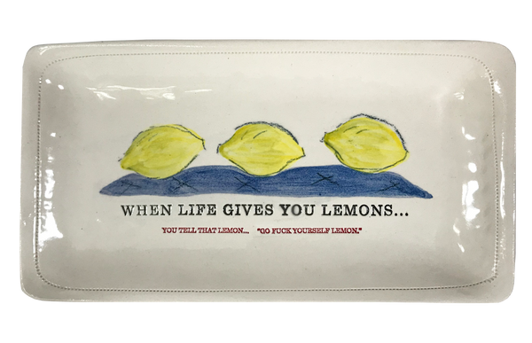 When life gives you lemons...  Porcelain 11x5 Platter