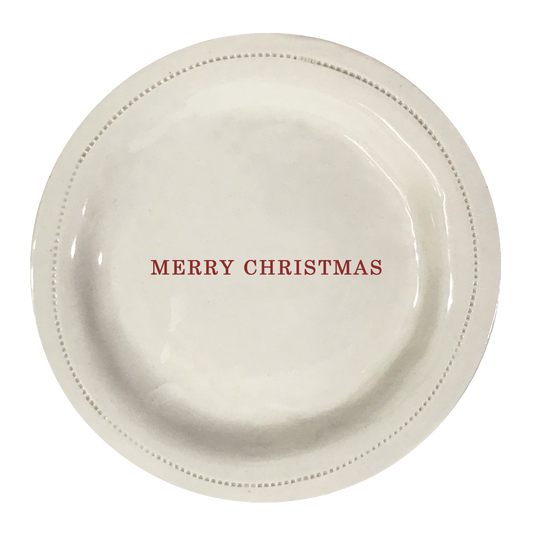 Merry Christmas-  6" Porcelain Round Dish