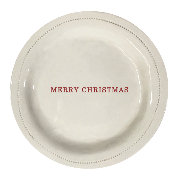 Merry Christmas-  6" Porcelain Round Dish