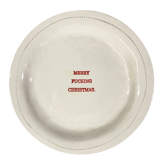 Merry Fucking Christmas.-  6" Porcelain Round Dish