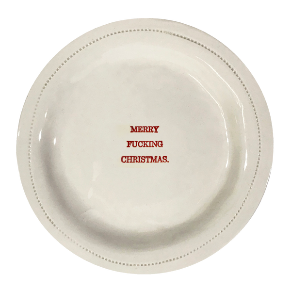 Merry Fucking Christmas.-  6" Porcelain Round Dish